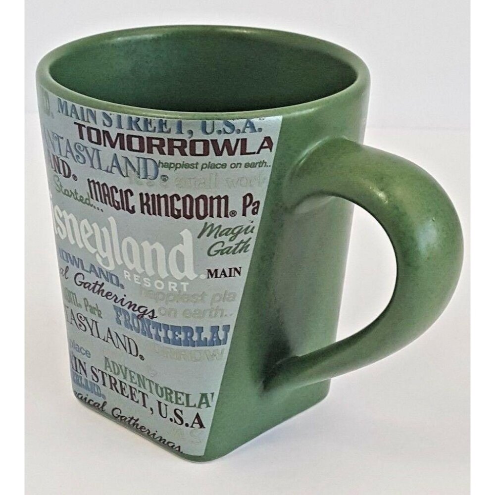 Disneyland Disney Lands Mug Green Squared Hidden Mickey Where It All Started - Picture 3 of 13